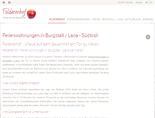 Tablet Screenshot of feldererhof.net